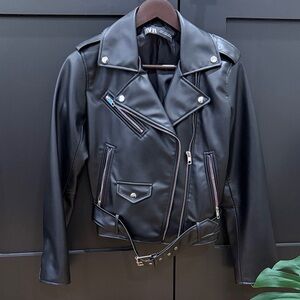Zara faux leather Biker Jacket